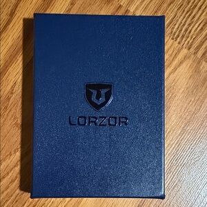 LORZOR Black Leather Wallet with AirTag holder (no tag)